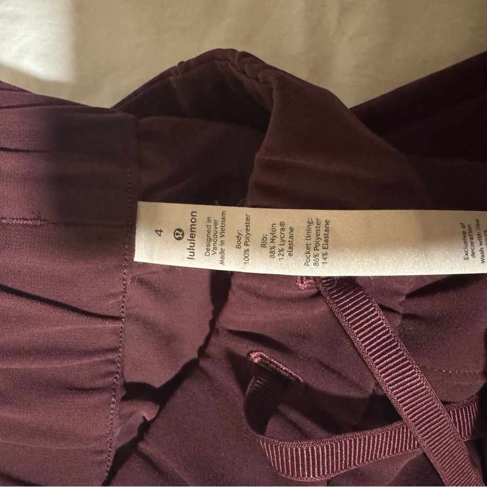 Lululemon Burgundy Pants